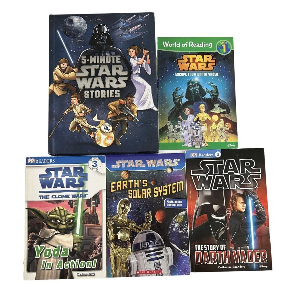 Lot of 5 Star Wars Children's Books Reading